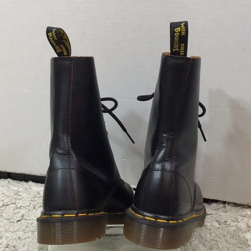 Dr. Martens Black leather 1490 made in England moto boots 6